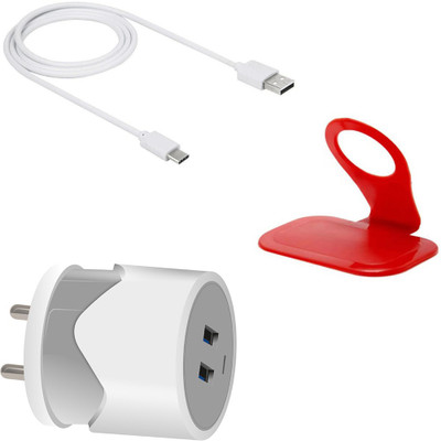 DAKRON Wall Charger Accessory Combo for Vivo V20(White)