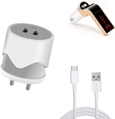 DAKRON Wall Charger Accessory Combo for Vivo V20 SE(White)