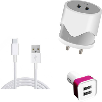 DAKRON Wall Charger Accessory Combo for Realme 6 Pro(White)