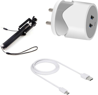 DAKRON Wall Charger Accessory Combo for Coolpad Cool 6(White)