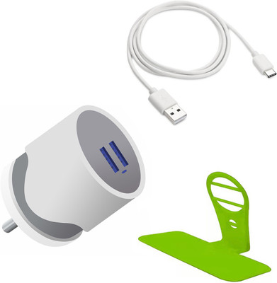 DAKRON Wall Charger Accessory Combo for Samsung Galaxy F41(White)