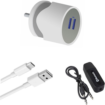 DAKRON Wall Charger Accessory Combo for OPPO A53s(Multicolor)