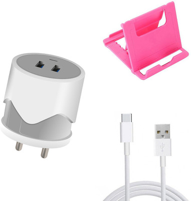 DAKRON Wall Charger Accessory Combo for Vivo V20 SE(White)