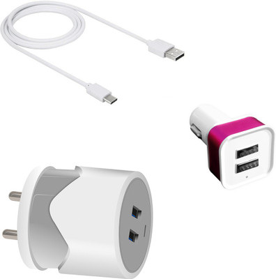 DAKRON Wall Charger Accessory Combo for Realme 7 Pro(White)