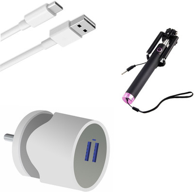 DAKRON Wall Charger Accessory Combo for Samsung Galaxy M31s(White)
