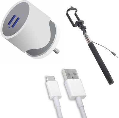 DAKRON Wall Charger Accessory Combo for Realme 7i(White)