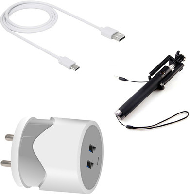 DAKRON Wall Charger Accessory Combo for Realme 7 Pro(White)