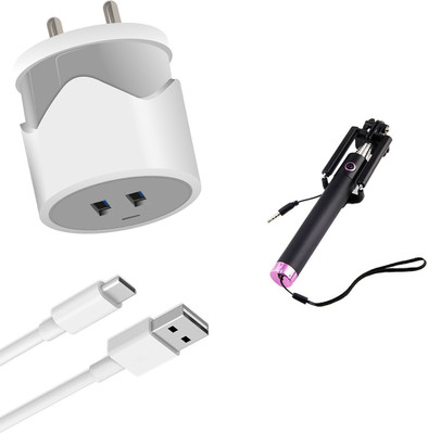 DAKRON Wall Charger Accessory Combo for Realme Narzo 20(White)
