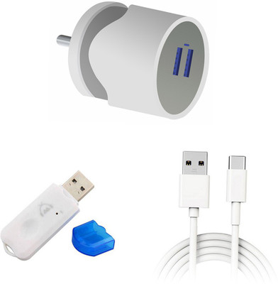 DAKRON Wall Charger Accessory Combo for OPPO A33 2020(White)