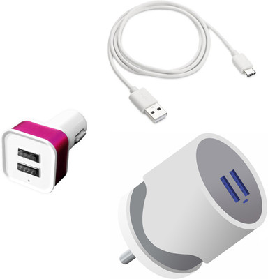 DAKRON Wall Charger Accessory Combo for Samsung Galaxy F41(White)