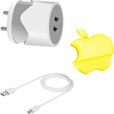 DAKRON Wall Charger Accessory Combo for Vivo Y30(White)