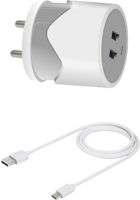 DAKRON Wall Charger Accessory Combo for Vivo Y30(White)