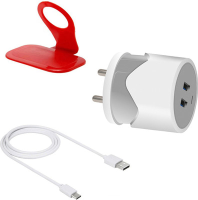 DAKRON Wall Charger Accessory Combo for Micromax In note 1(White)