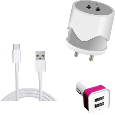 DAKRON Wall Charger Accessory Combo for Vivo V20 SE(White)