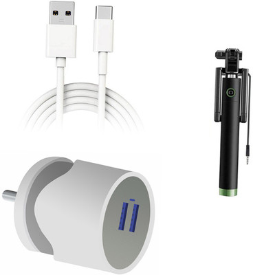 DAKRON Wall Charger Accessory Combo for Xiaomi Redmi Note 9 Pro(White)