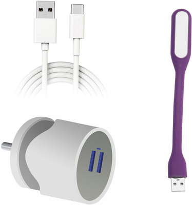 DAKRON Wall Charger Accessory Combo for Samsung Galaxy M51(White)