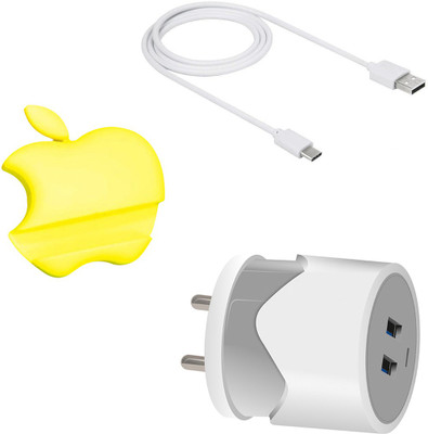 DAKRON Wall Charger Accessory Combo for Realme 7 Pro(White)