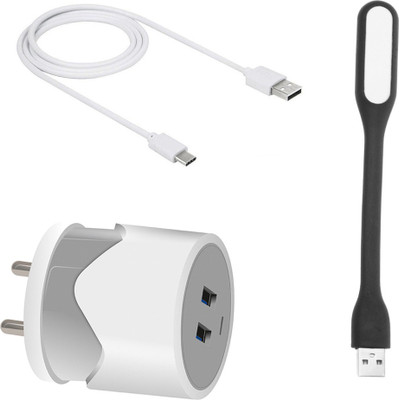 DAKRON Wall Charger Accessory Combo for Xiaomi Poco X3 NFC(White)