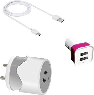 DAKRON Wall Charger Accessory Combo for LG Velvet 5G UW(Multicolor)