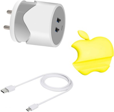 DAKRON Wall Charger Accessory Combo for Micromax In note 1(White)