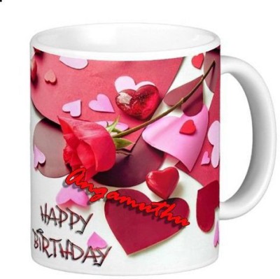 Exocticaa Happy Birthday Angamuthu Romantic Wish 91 Ceramic Coffee Mug(330 ml)