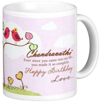 GNS Happy Birthday Chandravathi Romantic Wish 92 Ceramic Coffee Mug(330 ml)