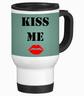 46% OFF on TIED RIBBONS Kiss Me Always Travel Ceramic Coffee Mug(350 ml)