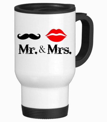 56% OFF on TIED RIBBONS Mr and Mrs Love You Travel Ceramic Coffee Mug(350 ml)
