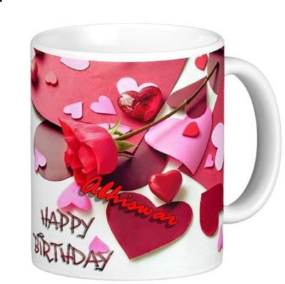 Exocticaa Happy Birthday Abhiswar Romantic Wish 91 Ceramic Coffee Mug(330 ml)