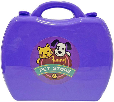 AAHGAM ENTERPRISE Pet Shop Portable Toy with Briefcase with 16 Pcs