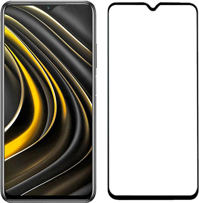 iZAP Edge To Edge Tempered Glass for Poco M3 (Black)(Pack of 1)