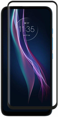 RUNICHA Edge To Edge Tempered Glass for Motorola One Fusion plus(Pack of 1)