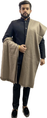 Zaria Fabs Wool Solid Men Shawl(Grey)