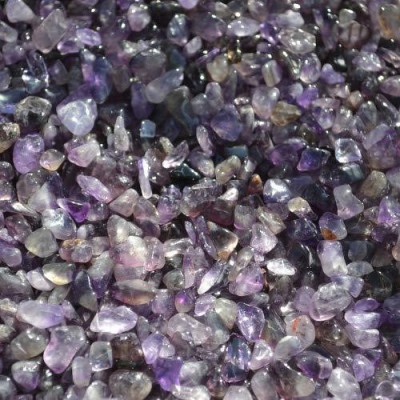 AIR9999 Amethtyst Polished chip Gravel 300 Grams Decorative Showpiece  -  1 cm(Crystal, Purple)