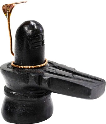 NAVYAKSH Stone Shivling Idol, Standard, Black, 1 Piece Decorative Showpiece  -  10 cm(Stone, Black)