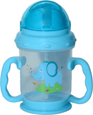 lavaan 290 ml BPA Free Polypropylene Straw Sipper With Twin Handles for kids (blue)(Blue)