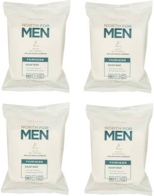 Oriflame Sweden North For Men - Cleansing Fairness Soap Bar, 100G Each (Set Of 4)  (4 x 100 g)