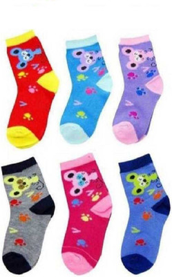 GLAMHOOD Baby Boys & Baby Girls Printed Ankle Length(Pack of 6)