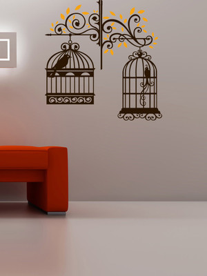 Trends on WALL 91 cm Bird case of decoration Self Adhesive Sticker(Pack of 1)
