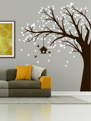 ALLURE 152 cm BIRD HOUSE Self Adhesive Sticker(Pack of 1)