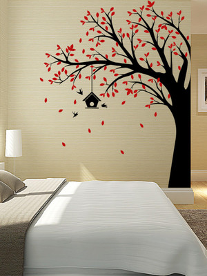Trends on WALL 152 cm Bird House Self Adhesive Sticker(Pack of 1)