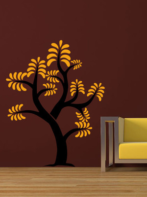 ALLURE 69 cm BEAUTYFUL ABSTRACK TREE Self Adhesive Sticker(Pack of 1)
