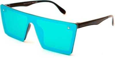 Royal king Style Rectangular Sunglasses(For Men & Women, Green)