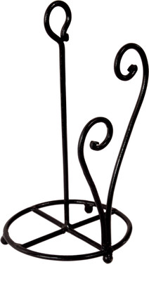 CraftKemp 1 Compartments Wrought Iron Napkin Roll holder(Black)