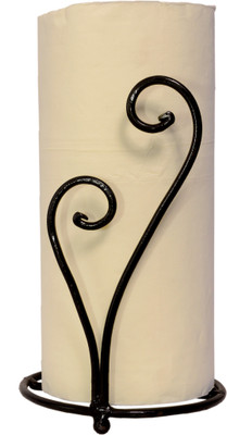 CraftKemp 1 Compartments Wrought Iron Napkin Roll holder(Black)