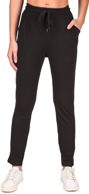 JMJW & SONS Solid Women Black Track Pants
