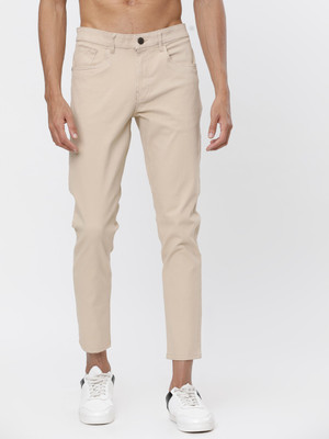 HIGHLANDER Slim Fit Men Beige Trousers