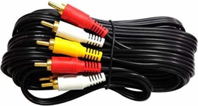 NIPRAM NATIONAL  TV-out Cable TV-out Cable Audio Video Cable Tv, Set box, home theater, 3 + 3 Pin (Black, For TV, 1.5 m)(Black, For TV)