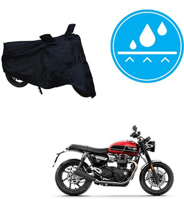 Atulit enterprises Two Wheeler Cover for Triumph(Twin, Black)