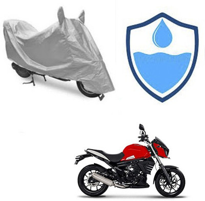 Atulit enterprises Two Wheeler Cover for Mahindra(Mojo, Silver)